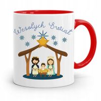 Kubek Czerwony Świąteczny Pod Choinkę Na Mikołaja Z Nadrukiem Ze Zdjęciem