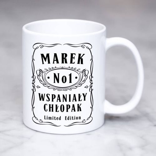 Kubek z nadrukiem - Wspaniały Chłopak + imię na Arena.pl