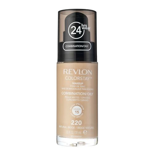 Revlon Colorstay MakeUp Combination/Oily 220 Natural Beige 30ml podkład z pompką do skóry mieszanej i tłustej na Arena.pl