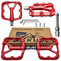 PEDAŁY CZERWONE PLATFORMOWE ALUMINIOWE LEKKIE 3 łożyska PINY DH END MTB