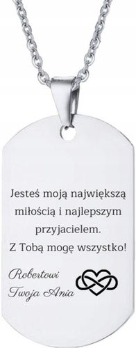 Nieśmiertelnik Zawieszka z Twoim Grawerem Prezent na Arena.pl