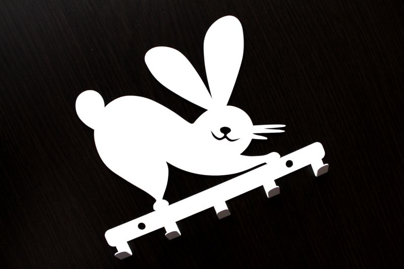 Metalowy wieszak ścienny na ręczniki ubrania klucze loft KRÓLIK czarny zdjęcie 11