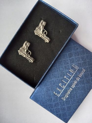 Spinki do mankietów Mały Tytanowy Pistolet na Arena.pl