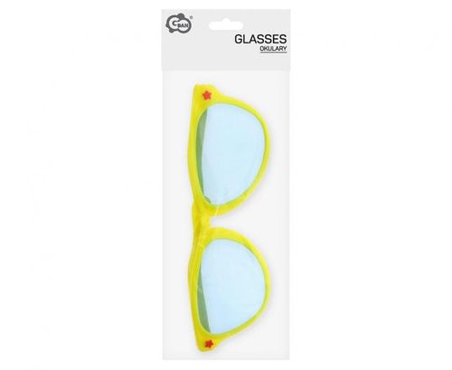 Duże okulary Jumbo XXL, żółte na Arena.pl
