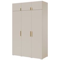 Szafa uchylna z nadstawką Napoli 3D 150 Kaszmir (złoty uchwyt)