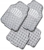 DYWANIKI SAMOCHODOWE ALU ALUMINIOWE CHROM SILVER KOMPET UNIWERSALNE GUMOWE