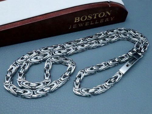 GRUBY SREBRNY ŁAŃCUSZEK NA SZYJĘ SPLOT KRÓLEWSKI na Arena.pl