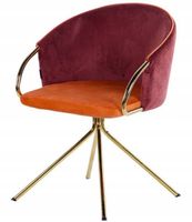 Krzesło obrotowe Velvet Garnet Orange 55x58x77 cm