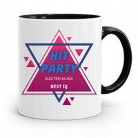 Dla Dja Muzyka Kubek Czarny Hit Party Best Dj Z Nadrukiem Ze Zdjęciem