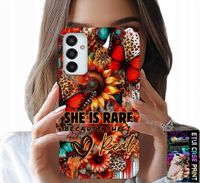 ETUI DO SAMSUNG GALAXY M13 4G - SHE IS RARE, SŁONECZNIKI, KWIATY, MOTYLE