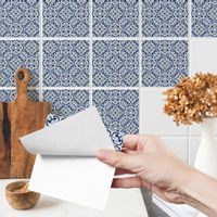 Naklejki Samoprzylepne Na Kafelki Niebieska MOZAIKA Zestaw 24 szt. 15x15