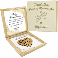 PODZIĘKOWANIE Z OKAZJI KOMUNII ŚWIĘTEJ DLA CHRZESTNYCH DZIADKÓW PUDEŁKO 3D