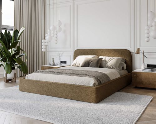 Łóżko tapicerowane Nello 180x200 Brązowe na Arena.pl
