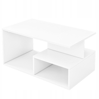 Stolik kawowy  biały w stylu skandynawskim z półką loft salon duży 90 cm