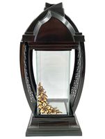 ZNICZ SZKLANY CZARNY ZŁOTY DLA MAMY TATY WYTRZYMAŁY NAGROBNY SYDNEY 33 CM