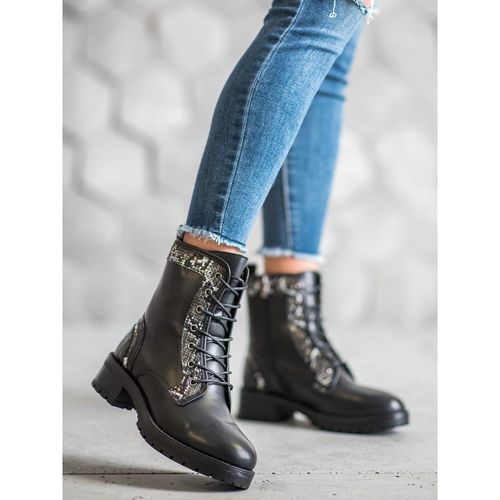 Sznurowane Workery Snake Print r.36 na Arena.pl