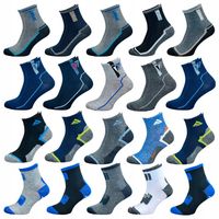 ZESTAW 20 PAR SKARPET MĘSKICH SPORTOWYCH ROBOCZYCH BAWEŁNA 43-46 MIX WZORÓW