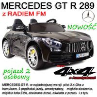 MERCEDES DWUOSOBOWY GT R 4x4, MIĘKKIE KOŁA EVA, MIĘKKIE SIEDZENIE FULL OPCJA, LAKIER/HL289