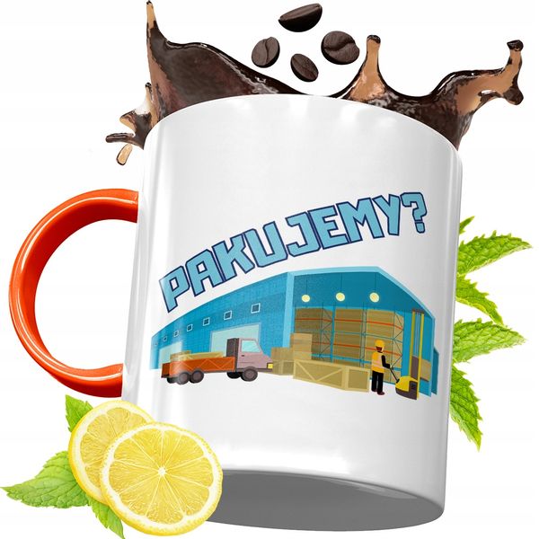 Kubek Pomarańczowy Dla Magazyniera Prezent Z Nadrukiem Ze Zdjęciem zdjęcie 1