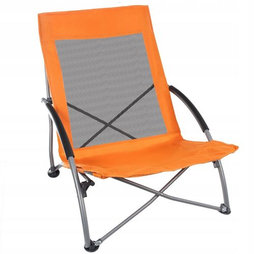 Krzesło turystyczne składane kempingowe z oparciem plażowe z pokrowcem P na Arena.pl