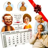 Prezent na dzień Babci i  Dziadka PERSONALIZOWANY KALENDARZ 2025