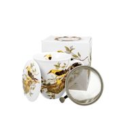 KUBEK Z ZAPARZACZEM POKRYWKĄ DO ZIÓŁ HERBATY DUO WILGI NA PREZENT 400 ML