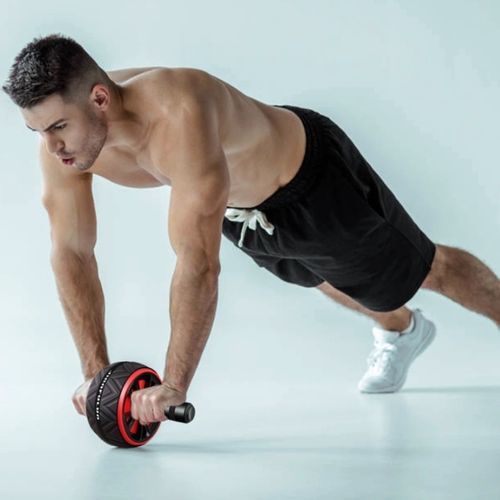 KOŁO DO ĆWICZEŃ MIĘŚNI BRZUCHA ROLLER CROSSFIT RED na Arena.pl