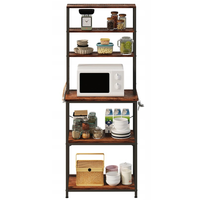 Wielofunkcyjny regał szafka kuchenna vintage brąz loft 6 półek 166 cm