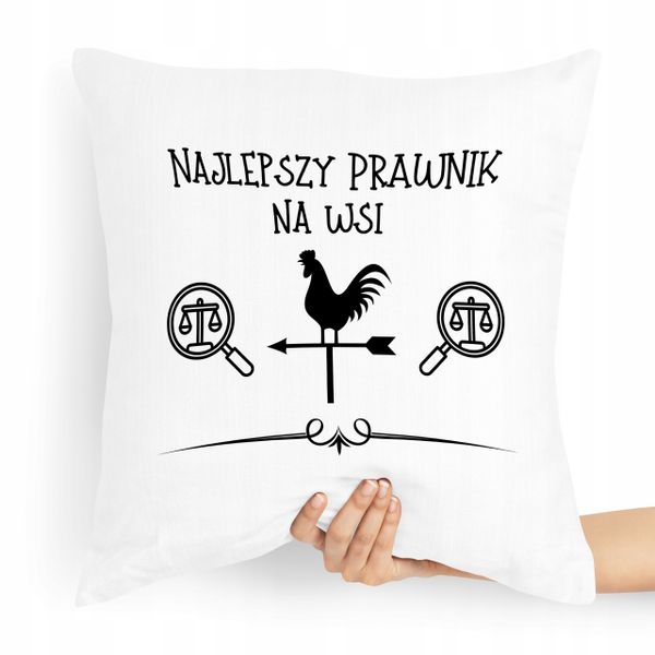 Poduszka Prezent Dla Prawnika Najlepszy We Wsi Z Nadrukiem Ze Zdjęciem zdjęcie 1