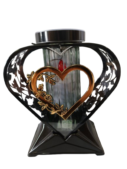 Znicz solarny złote serce zdjęcie 1