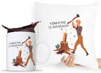 Zestaw Poduszka + Kubek Dla Drwala Prezent Z Nadrukiem Ze Zdjęciem