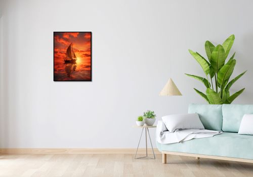 Plakat 50x65cm Pod Żaglami Zachodu Słońca na Arena.pl
