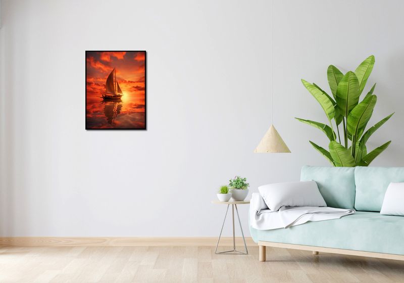 Plakat 50x65cm Pod Żaglami Zachodu Słońca zdjęcie 4