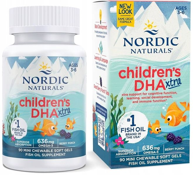 NORDIC NATURALS CHILDREN'S DHA OMEGA 3 - 90 kaps. zdjęcie 1