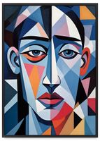 Plakat picasso portret geometryczny w ramce 40x50 cm w czarnej ramie