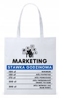 Torba Biała Eco Shopper Dla Marketingowca Prezent Z Nadrukiem Ze Zdjęciem
