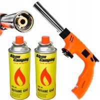 Palnik gazowy z zapalnikiem długa dysza zapłon piezo 1000W + 2X