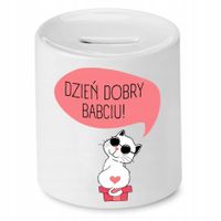 Skarbonka Dla Babci Dzień Dobry Babciu Prezent Z Nadrukiem Ze Zdjęciem