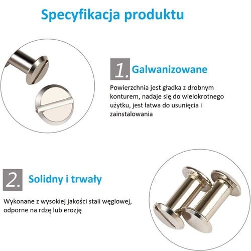 Śruby introligatorskie 120 elementów, 4 długości na Arena.pl