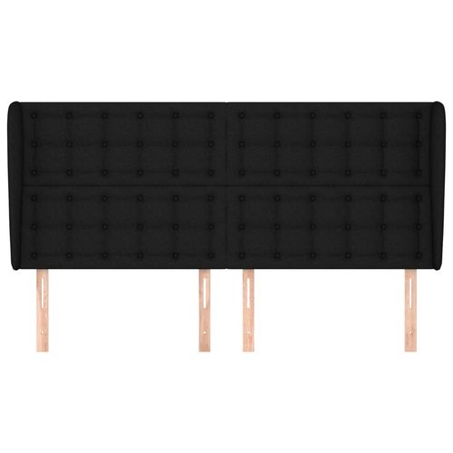 Zagłówek uszak, czarny, 203x23x118/128 cm, tkanina na Arena.pl