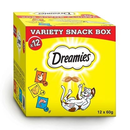 DREAMIES Variety Snack Box przysmaki dla kotów z kurczakiem, z serem 720 g na Arena.pl