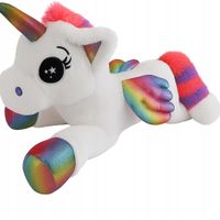 DUŻY JEDNOROŻEC PLUSZOWY 60 CM MASKOTKA UNICORN XXL TĘCZOWY MIĘKKI