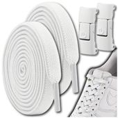 Sznurówki bez wiązania sznurowadła elastyczne białe uniwersalne