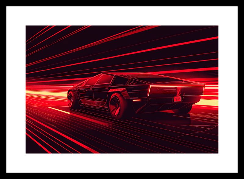 Plakat 30x20cm Prędkość w Czerwonym Neonie zdjęcie 3