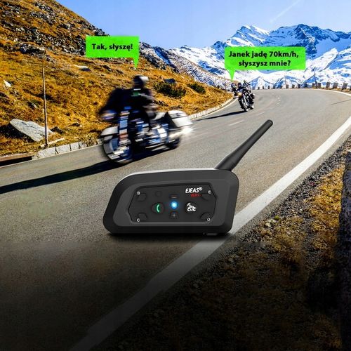 INTERKOM INTERCOM MOTOCYKLOWY EJEAS V6 PRO+ NOWA WERSJA 2024 1200M na Arena.pl