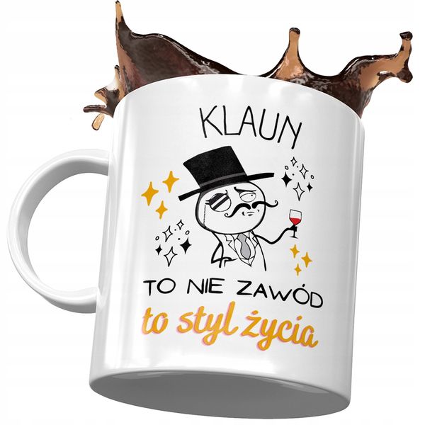 Dla Klauna Kubek Na Urodziny Imieniny Na Prezent Z Nadrukiem Ze Zdjęciem zdjęcie 1