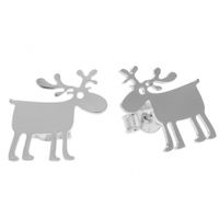 SREBRNE KOLCZYKI ŁOŚ SREBRO PRÓBY 925