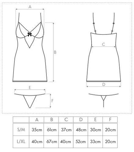 SEKSOWNA KOSZULKA NOCNA PRZEŚWITUJĄCA STRINGI S/M na Arena.pl