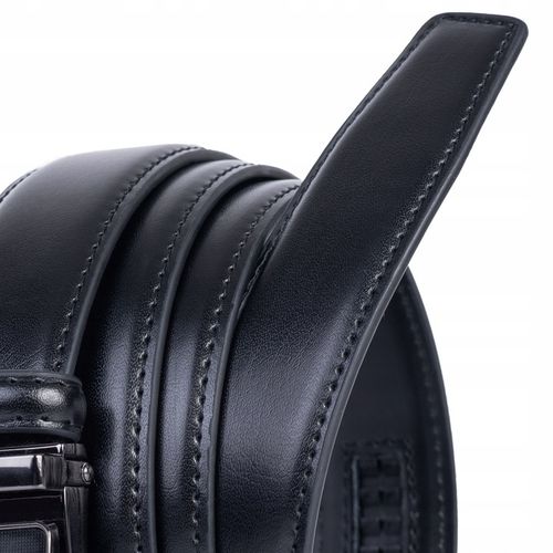 Pasek SKÓRZANY Męski Automat CZARNY spodni prezent na Arena.pl