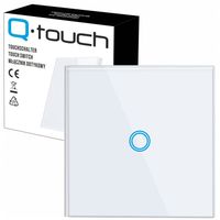 DOTYKOWY SZKLANY WŁĄCZNIK WYŁĄCZNIK ŚWIATŁA POJEDYNCZY BIAŁY SZKŁO